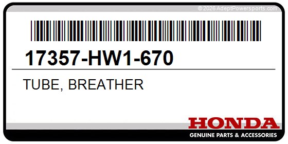 Honda 17357-HW1-670 Tube, Breather