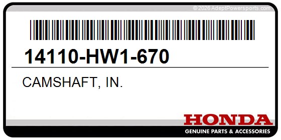 Honda 14110-HW1-670 Camshaft, In.