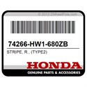 Honda 74266-HW1-680ZB Stripe, R., (Type2)