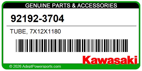 Kawasaki 92192-3704 Tube, 7X12x1180