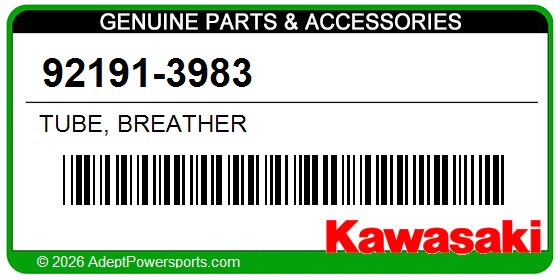 Kawasaki 92191-3983 Tube, Breather