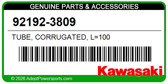 Kawasaki 92192-3809 Tube, Corrugated, L=100