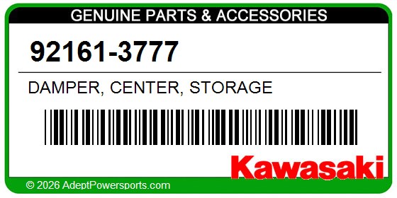 Kawasaki 92161-3777 Damper, Center, Storage