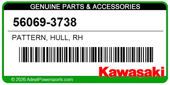 Kawasaki 56069-3738 Pattern, Hull, Rh