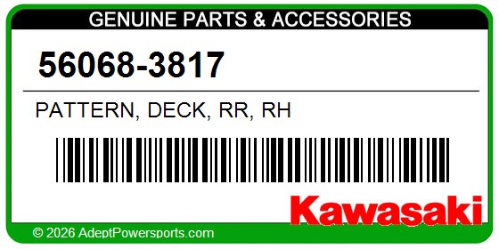 Kawasaki 56068-3817 Pattern, Deck, Rr, Rh
