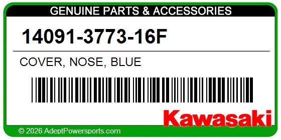 Kawasaki 14091-3773-16F Cover, Nose, Blue