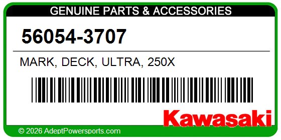 Kawasaki 56054-3707 Mark, Deck, Ultra, 250X