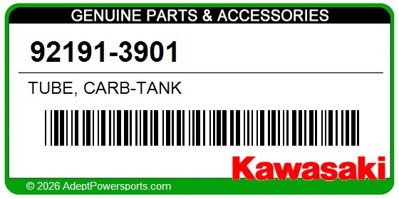 Kawasaki 92191-3901 Tube, Carb-Tank
