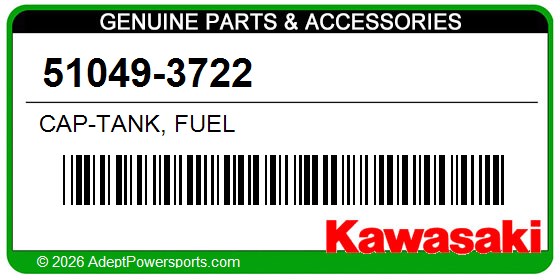 Kawasaki 51049-3722 Cap-Tank, Fuel