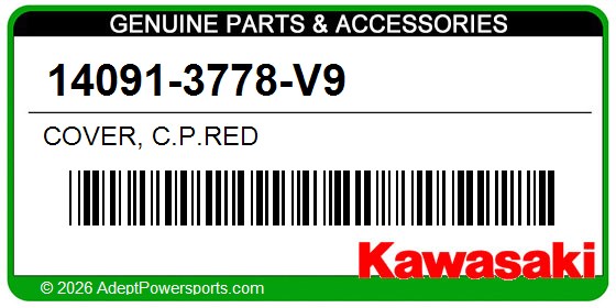 Kawasaki 14091-3778-V9 Cover, C.P.Red
