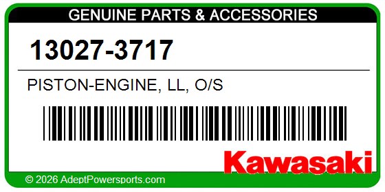 Kawasaki 13027-3717 Piston-Engine, Ll, O/S