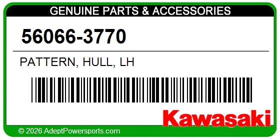 Kawasaki 56066-3770 Pattern, Hull, Lh