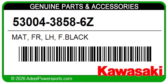Kawasaki 53004-3858-6Z Mat, Fr, Lh, F.Black