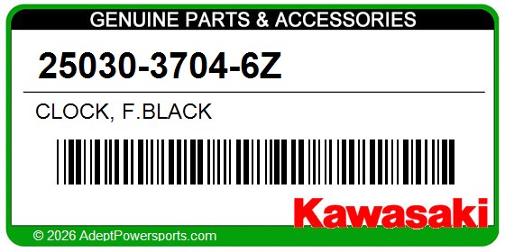 Kawasaki 25030-3704-6Z Clock, F.Black