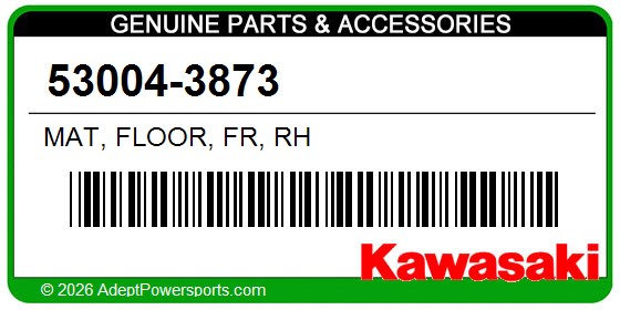 Kawasaki 53004-3873 Mat, Floor, Fr, Rh