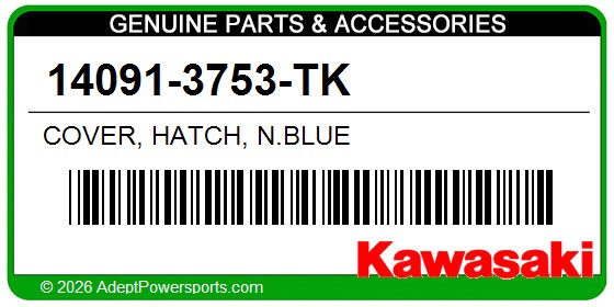 Kawasaki 14091-3753-TK Cover, Hatch, N.Blue