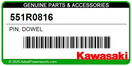 Kawasaki 551R0816 Pin, Dowel