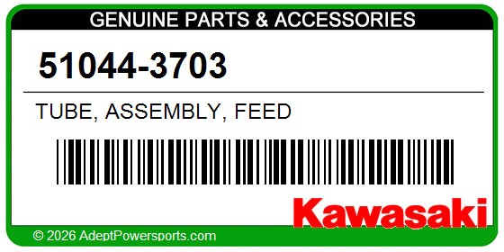 Kawasaki 51044-3703 Tube, Assembly, Feed