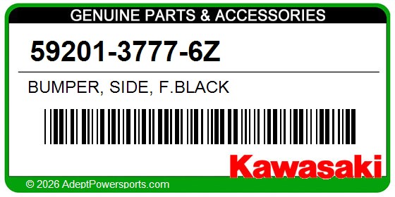 Kawasaki 59201-3777-6Z Bumper, Side, F.Black
