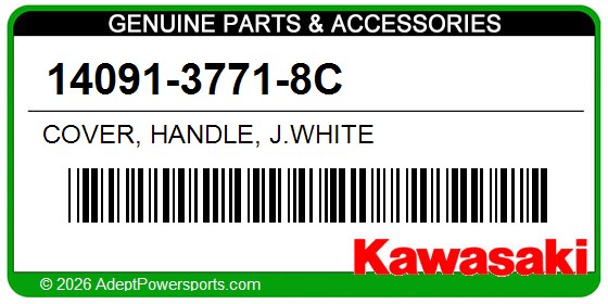 Kawasaki 14091-3771-8C Cover, Handle, J.White