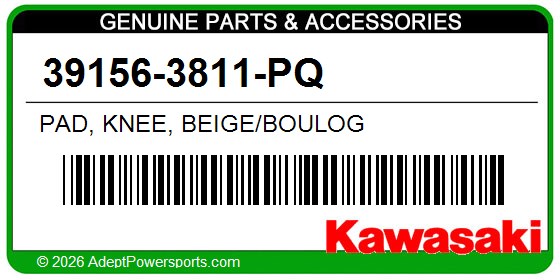 Kawasaki 39156-3811-PQ Pad, Knee, Beige/Boulog