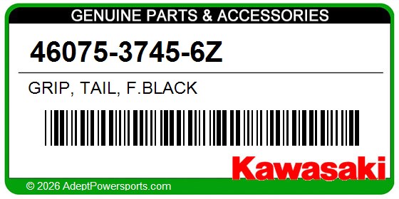 Kawasaki 46075-3745-6Z Grip, Tail, F.Black