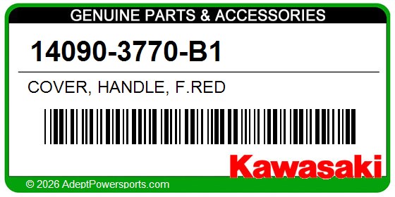 Kawasaki 14090-3770-B1 Cover, Handle, F.Red