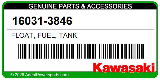 Kawasaki 16031-3846 Float, Fuel, Tank
