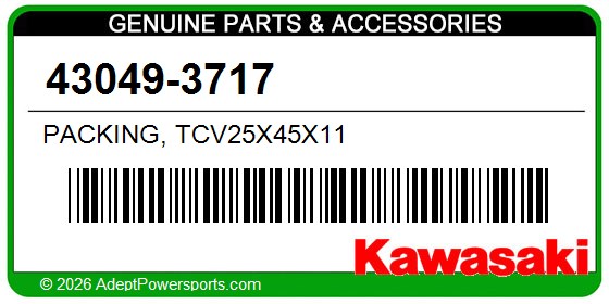 Kawasaki 43049-3717 Packing, Tcv25x45x11