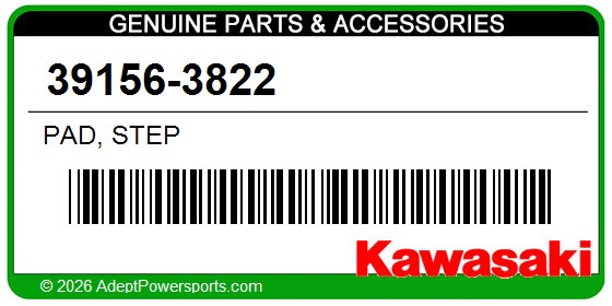 Kawasaki 39156-3822 Pad, Step