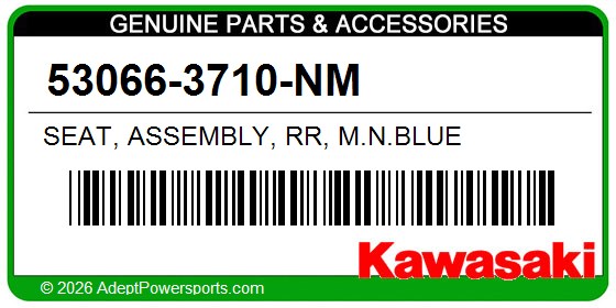 Kawasaki 53066-3710-NM Seat, Assembly, Rr, M.N.Blue