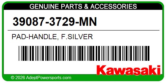 Kawasaki 39087-3729-MN Pad-Handle, F.Silver