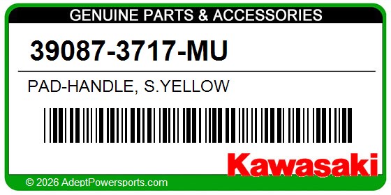Kawasaki 39087-3717-MU Pad-Handle, S.Yellow