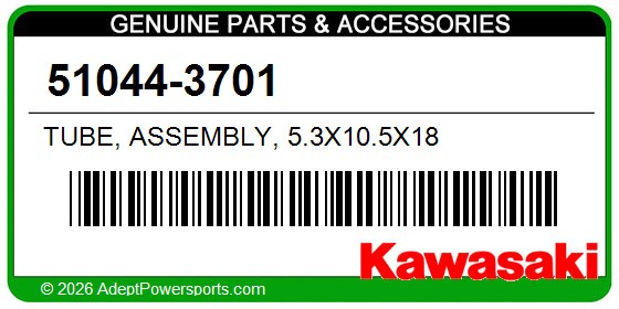 Kawasaki 51044-3701 Tube, Assembly, 5.3X10.5X18