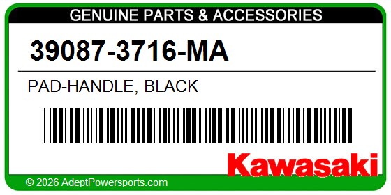 Kawasaki 39087-3716-MA Pad-Handle, Black