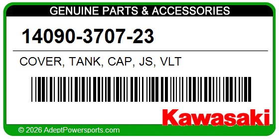 Kawasaki 14090-3707-23 Cover, Tank, Cap, Js, Vlt
