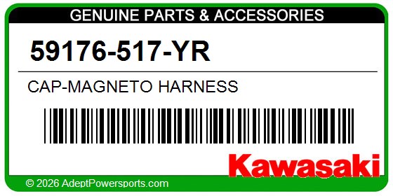 Kawasaki 59176-517-YR Cap-Magneto Harness