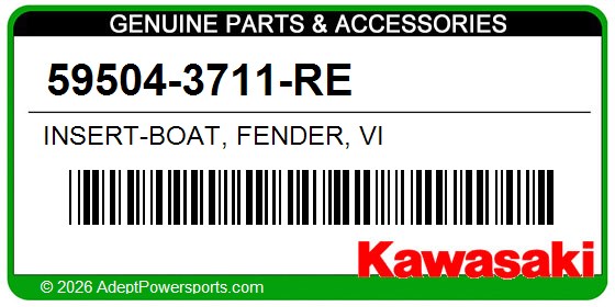Kawasaki 59504-3711-RE Insert-Boat, Fender, Vi