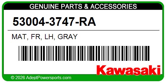 Kawasaki 53004-3747-RA Mat, Fr, Lh, Gray