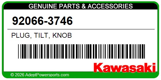 Kawasaki 92066-3746 Plug, Tilt, Knob