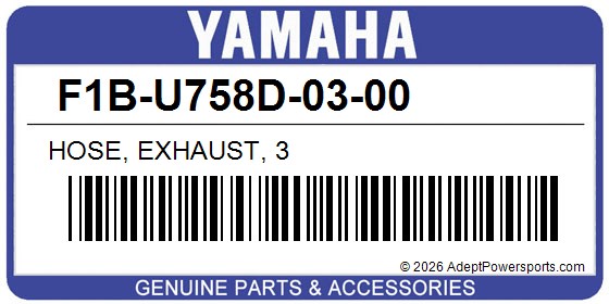 Yamaha F1B-U758D-03-00 Hose, Exhaust, 3