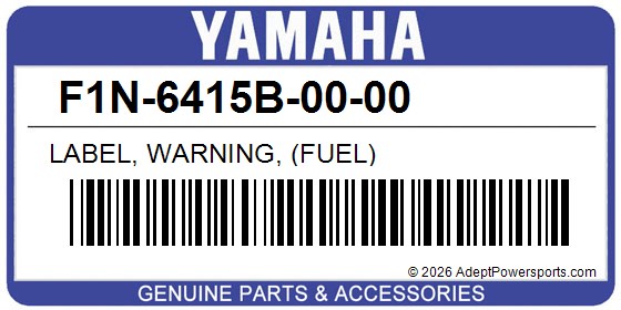 Yamaha F1N-6415B-00-00 Label, Warning, (Fuel)