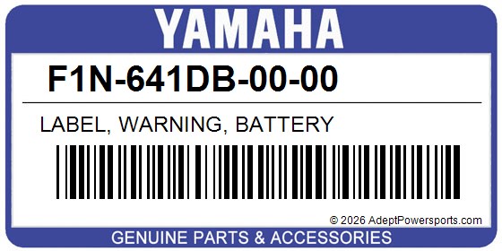 Yamaha F1N-641DB-00-00 Label, Warning, Battery