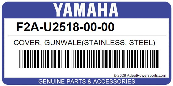 Yamaha F2A-U2518-00-00 Cover, Gunwale(Stainless, Steel)