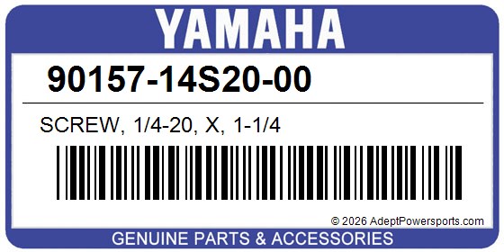 Yamaha 90157-14S20-00 Screw, 1/4-20, X, 1-1/4