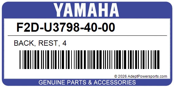 Yamaha F2D-U3798-40-00 Back, Rest, 4