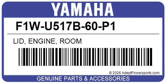 Yamaha F1W-U517B-60-P1 Lid, Engine, Room