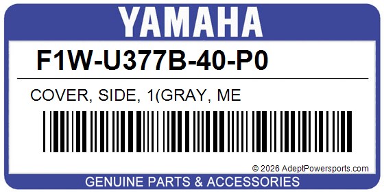 Yamaha F1W-U377B-40-P0 Cover, Side, 1(Gray, Me
