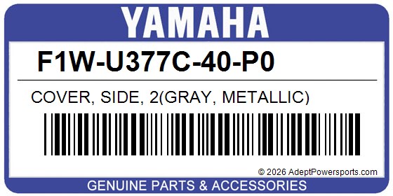 Yamaha F1W-U377C-40-P0 Cover, Side, 2(Gray, Metallic)