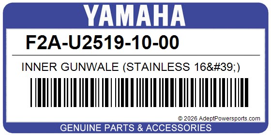 Yamaha F2A-U2519-10-00 Inner Gunwale (Stainless 16')